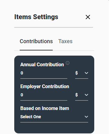 Contributions & Negative Contributions