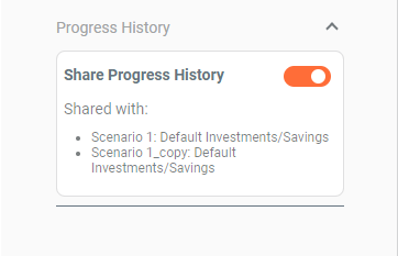 Shared scenarios summary